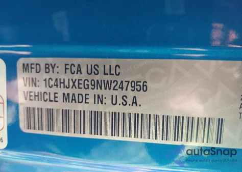 2022 Jeep Wrangler Unlimited Sahara 4X4 из США, поврежденный, VIN 1C4HJXEG9NW247956